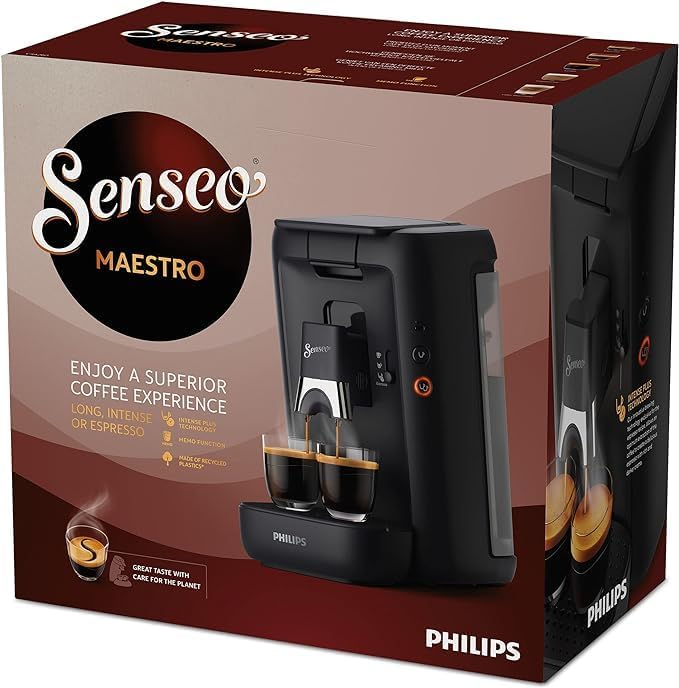 Senseo Maestro Cafetera de cápsulas, Negra, 3 Especialidades — foto 6 de 6