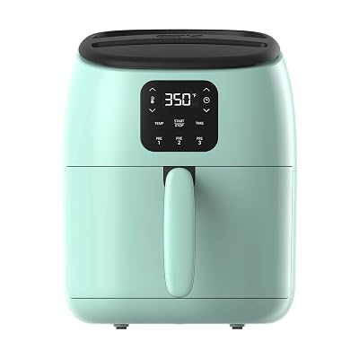 Dash Digital Tasti-Crisp™ Air Fryer - Compact Electric Digital Fryer With Auto Shut-Off Feature - Ideal for Small Spaces - AirCrisp® Technology - 2.6 Quarts - Aqua