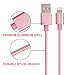Charger, JOOMFEEN 3Pack 10FT Extra Long Nylon Braided 8pin Cable USB Cord Charging Cable for iphone se,7,7 plus, 6s, 6s plus, 6plus, 6,5s 5c 5,iPad Mini, Air,Pro,iPod. (Rose Gold)