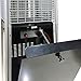 Hanover Outdoor 42,000 BTU Propane Pyramid Patio Heater 7 Feet Tall with Wheels, Battery Ignition Start, and Adjustable Temperature for Backyard Events and Outdoor Entertaining, Stainless Steel
