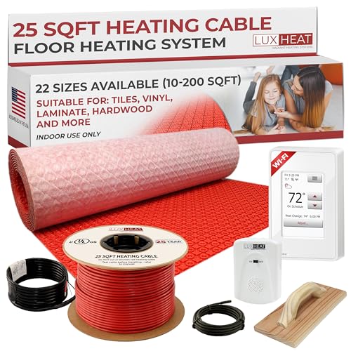 LuxHeat 25sqft Electric Radiant Floor Heating System