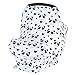 Losska Baby Car Seat Cover canopy nursing and breastfeeding cover (Black hearts and panda)