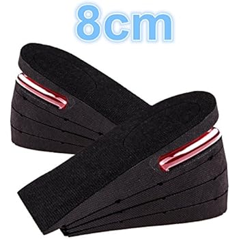 insoles breathable invisible kalevel adjustable increase height insole shoe increased 8cm lifts unisex inches elevator pad half