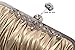 PULAMA 1920s Crossbody Bag for Women, Vintage Evening Clutch Purse Wallet, Coffee