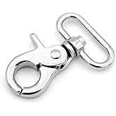 CRAFTMEMORE Trigger Snap Hook Metal Swivel Lobster Clasps Purse Bag Clips Quality Finish VTHO 2PCS (1 Inch, Silver)