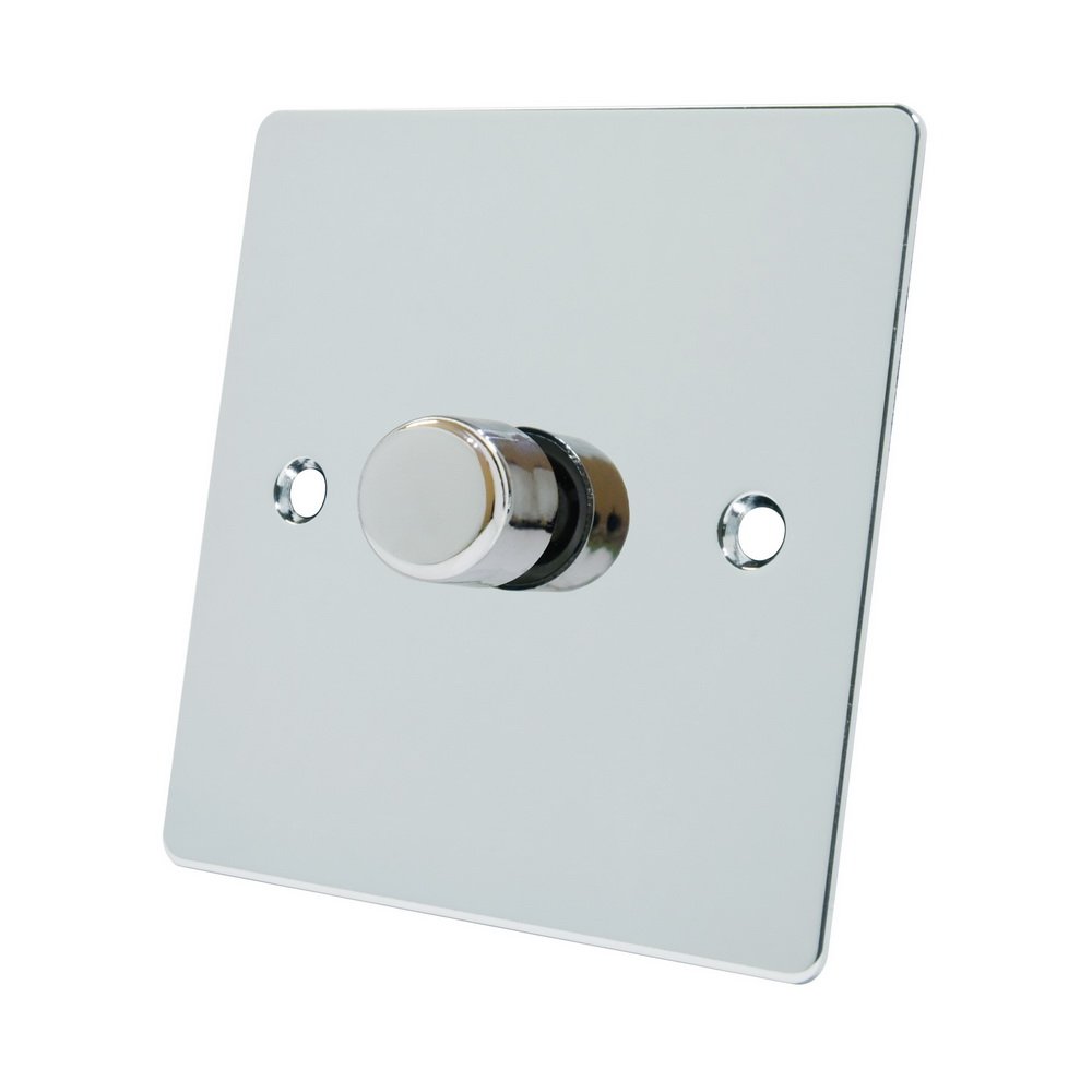 Alliance Electrical FPC1GDIMLED Polished Chrome Flat 250W-10 Amp Single 1 Gang 2 Way 250W LED Light Dimmer Switch, 250 W, 240 V