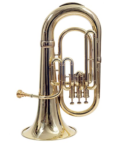 Euphonium 3 Valves (Tuba) Shinning Brass Bb FLAT "CHOPRA "M/ P & Bag