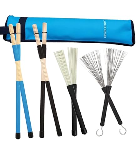 Amazon.com: 2Pcs Drum Brushes Retractable Wire Brushes with Wooden