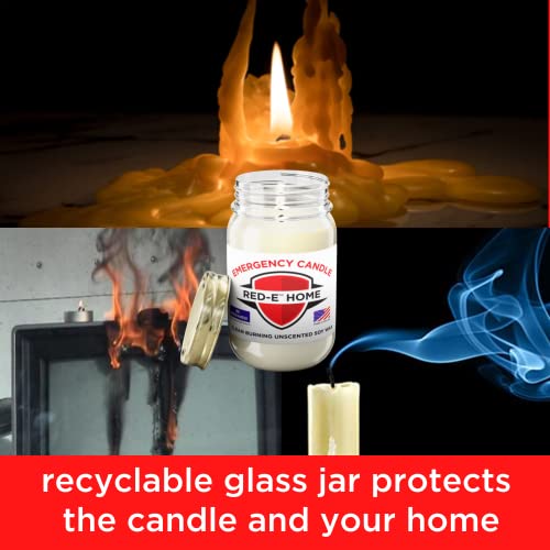 Emergency Candle Clean Burning Unscented Uncolored All Natural Soy