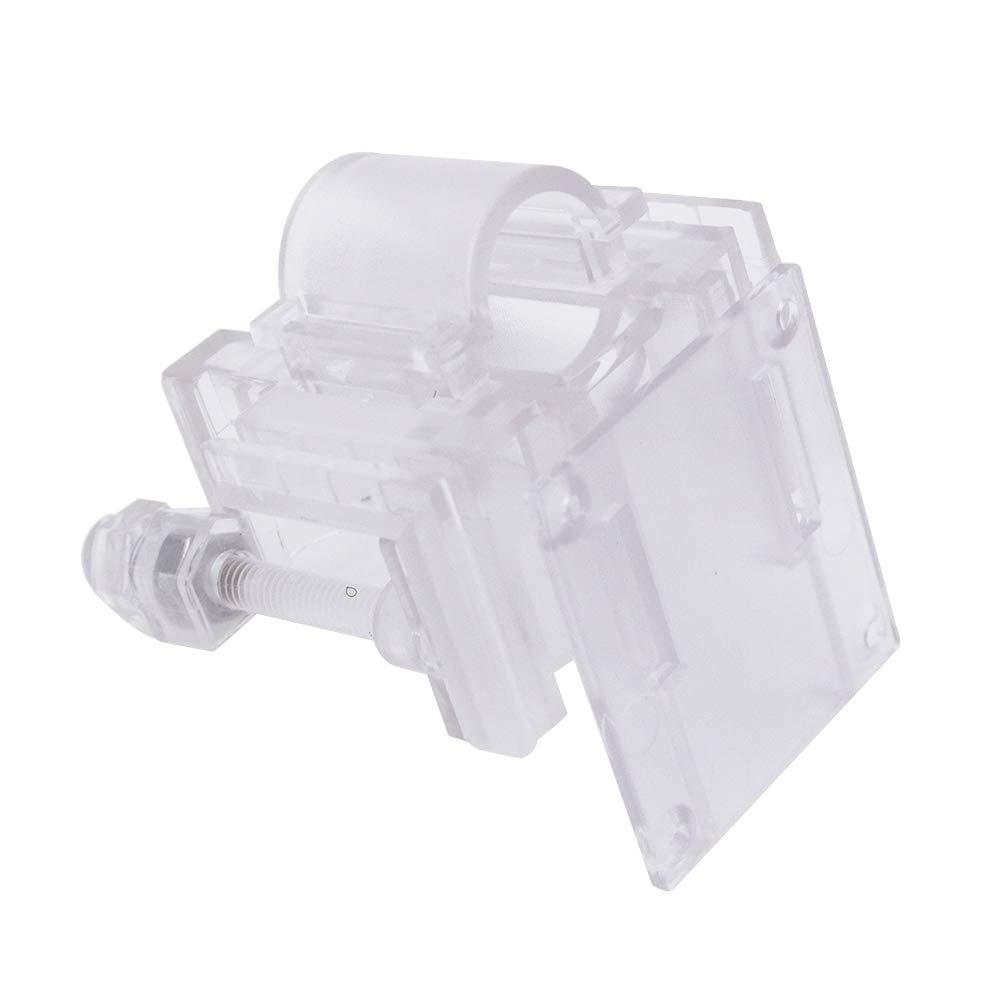 DollaTek 2pcs Aquarium fish tank multi-function clamp, water pipe clamp, acrylic fixing clamp, water inlet and outlet fixing frame (transparent)