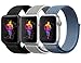 INTENY Sport Band Compatible with Apple Watch 38mm, Soft Lightweight Breathable Nylon Sport Loop, Strap Replacement for iWatch Series 3/2 / 1 (Pack of 3, 38mm)