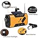 IntiPal 2000mAh Emergency Solar Hand Crank Radio with AM/FM/NOAA Weather Channel, 1W LED Bright Zoom Flashlight, 4 LED Reading Lamp, Support 4 Ways to Charge - with Emergency Blanket