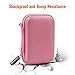 [2 Pcs] Earbuds Carrying Case, ASMOTIM Hard Case Pink Pouch EVA Hard Carrying Pouch Headphone Case Portable Travel Earphone Case Pouch for Headset Charge Cable USB Key with Durable Exterior -Pinkthumb 2