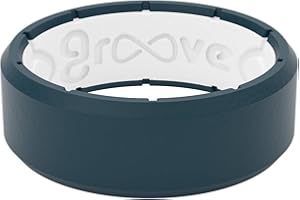 Groove Life Edge Silicone Ring - Breathable Rubber Wedding Rings for Men, Lifetime Coverage, Unique Design, Comfort Fit Ring