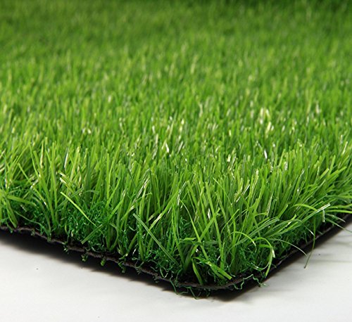 Synturfmats Premium Indoor/outdoor Green Artificial Grass Rug - Decorative Synthetic Turf Runner Rugs Carpet with Drainage Holes, Two-Tone Green 1.2in Blades (16''x24'')
