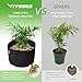 VIVOSUN 5-Pack 15 Gallon Plant Grow Bags, Heavy Duty Thickened Nonwoven Fabric Pots with Handles
