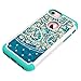 iPhone 7 Case, MagicSky [Shock Absorption] Studded Rhinestone Bling Hybrid Dual Layer Armor Defender Protective Case Cover For iPhone 7 (2016) - Flower1