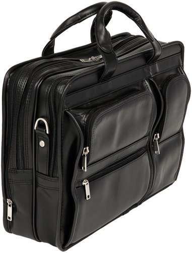 McKleinUSA CLINTON 88445 Black 17 Detachable-Wheeled Laptop Case