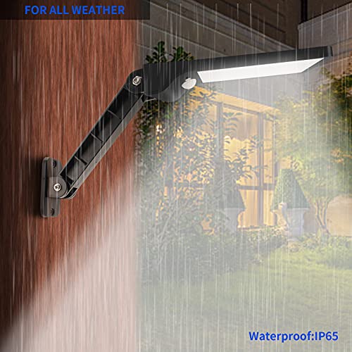 solar lights outdoor with remote aqonsie 56led 180 adjustable angle security night light wireless motion sensor remote control 3 lighting modes solar lights for backyard gutter courtyard deck home pricepulse