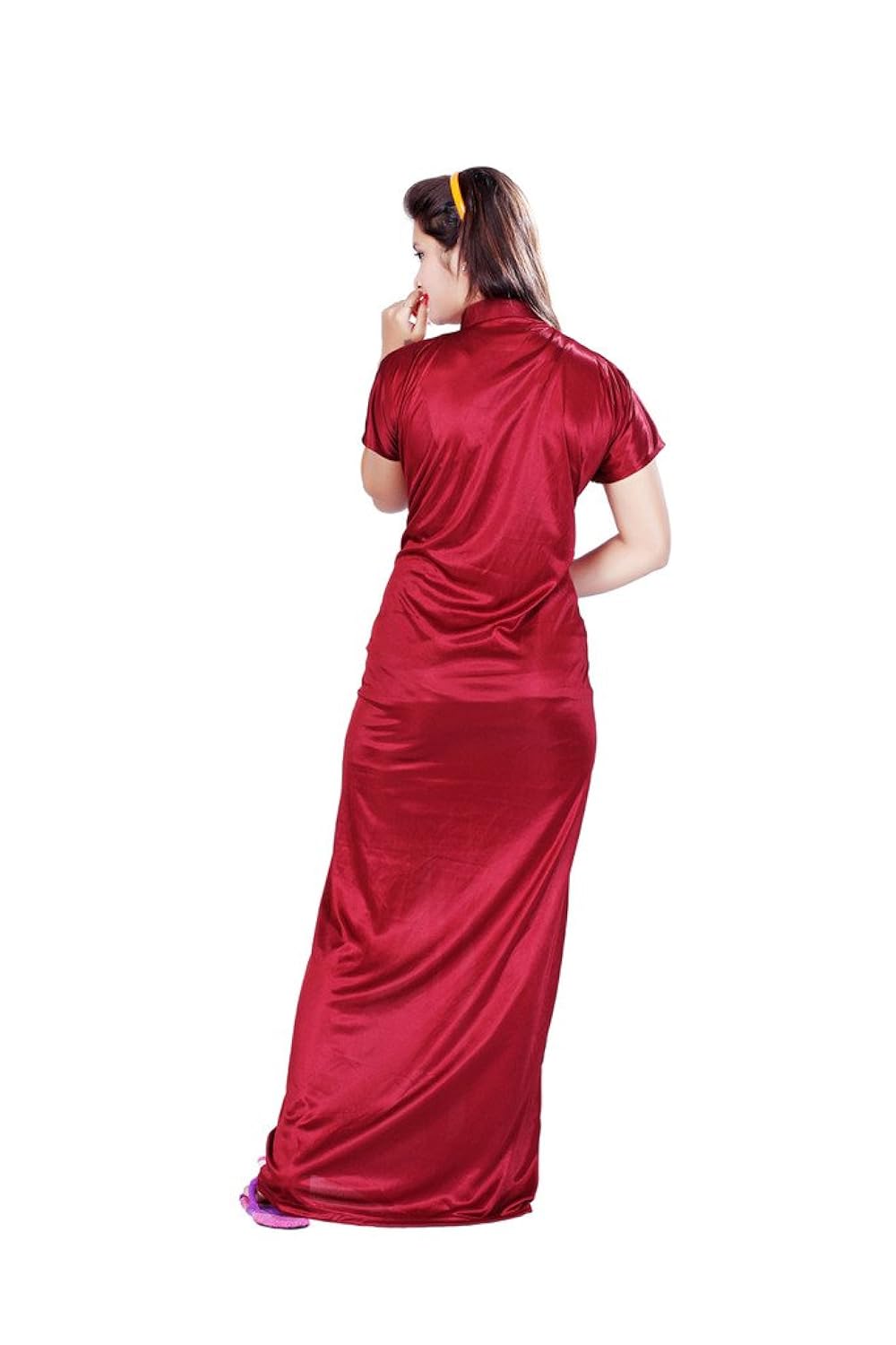 bailey women's satin night gown (red_free size)