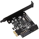 Alloet New PCI-E Express Expansion Card USB 3.0 19-Pin Connector and 15-pin SATA Power