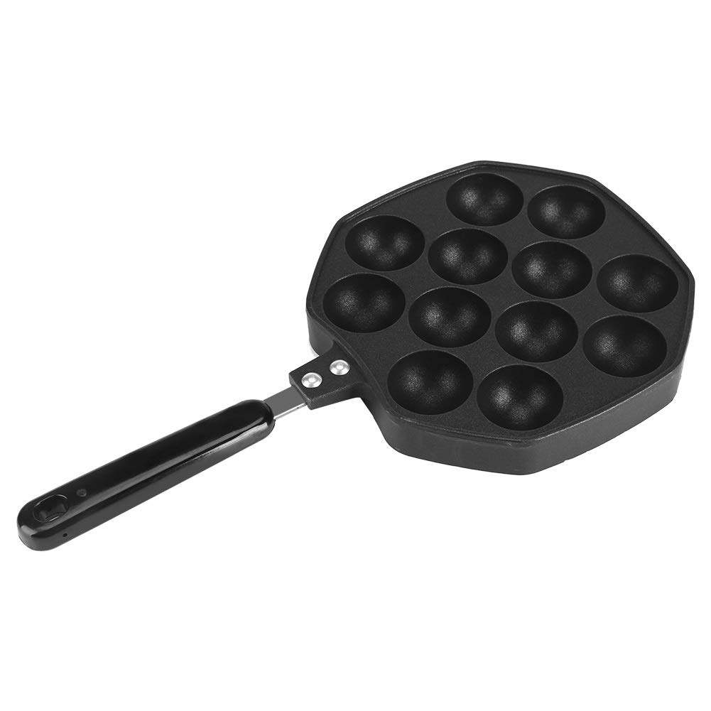 Nikou Takoyaki Grill Pan-Takoyaki Pan Cast Octopus Ball Plate with 12 Holes Home Cooking Baking Tools Kitchen Accessories