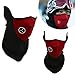 massmall Neoprene Winter Snowboard Ski Half Face Mask Soft Cotton Fleece Neck Ear Warmer Protection Vented Fitted Velcro Adjustable Close Biker Motorcycle Facemask (Red)