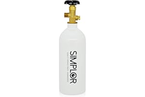 SIMPLOR - 2.5 lb. CO2 Tank with CGA320 Valve - Aluminum Gas Cylinder, CO2 Cylinder, Spray Coating with Paint, CO2 Air Tank wi