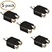 Relper-Lineso 5 Pack Male RCA 1 to 2 Y Splitter Adapter for Audio Video Av Tv Cable Convert(5X RCA 1 to 2 Adapter)