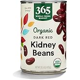 365 by Whole Foods Market, Organic Dark Red Kidney Beans, 15.5 Ounce