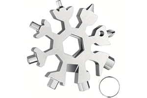 Snowflake Multi tool | 18in1 Portable Stainless Steel Bottle Opener, Flat Phillips Screwdriver, Wrench | Ideal Christmas Gift