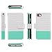 ULAK Compatible with iPhone 8 case with Card Holder, PU Leather iPhone 7 Wallet Case with Credit Card Slot Magnetic Closure Flip Wallet Case Cover for Apple iPhone 7/8 4.7 inch- Minimal Mint Stripes