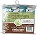 American Baby Company Terry Washcloths Made with Organic Cotton, Aqua, 4 Count