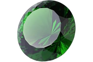 YARRKC Green Crystal Glass Diamond Shaped Decoration 80mm Jewel Paperweight,Gift Decoration Idea For Christmas, Thanksgiving