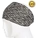Headband for Women or Men POPO, NON SLIP headbands for Yoga, Sweat Wicking, Working Out and Fitness, Nonslip, exercise headbands: Yoga - Running - Tennis - Basketball - Crossfit - Hockey (Gray)