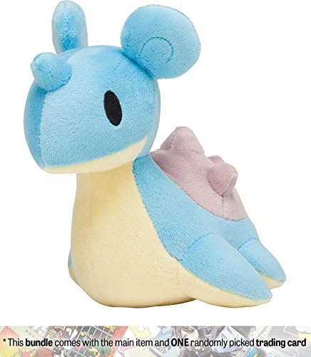 Lapras: ~6" Pokemon Center Japan Pokémon Doll Plush + 1 Pokemon Trading Card Bundle