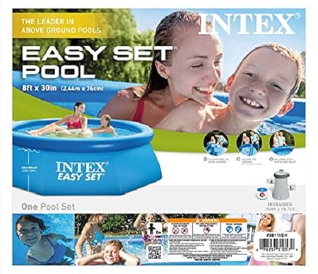 Amazoncom Intex 8ft X 30in Easy Set Pool Set With Filter Pump