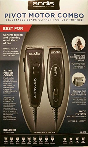 Andis Professional Speed Master Clipper + Pivot Pro Trimmer - Motor Combo #24075