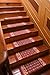 MBIGM Non Slip Stair Treads Carpet Set of 7 Blended Jacquard Indoor Skid Resistant Stair Tread Rugs, 25.5