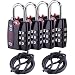 Forge TSA Lock 4 Pack - 2 Cables, Open Alert Indicator, Easy Read Dials primary