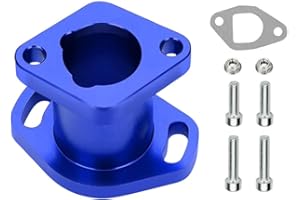 GENERIC Performance Racing Intake Pipe Inlet Manifold CNC Aluminum with Gasket Screw for VM22 26mm Predator 196cc 212ccc CT200U Honda GX160 GX200 6.5HP OHV KT196 Clone Engines Mini Bike Go Kart Blue