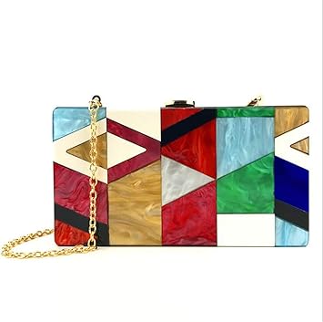 geometric clutch bag