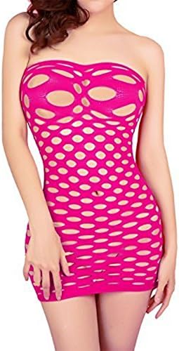 XmaSmile Sexy Lingerie for Women Sex Fishnet Chemise Hot Mesh Mini Nightwear Dress Party Making Love (One Size)