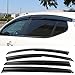 Window Visor Compatible with 2011-2015 Kia Optima 2nd Gen, Acrylic Smoke Tinted & Semi-Transparent Sun Rain Shade Guard Wind Vent Air Deflector by IKON MOTORSPORTS