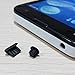 uxcell 15sets Micro USB 3.5mm Earphone Anti Dust Cap Cover Black for Smart Phone