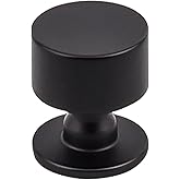 Top Knobs TK821BLK Serene Collection 1-1/8" Lily Knob, Flat Black