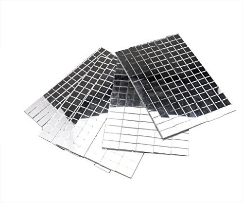 Self-Adhesive REAL Glass Craft Mini Square & Round Mirrors Mosaic Tiles NEW