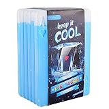 OICEPACK Ice Packs for Lunch Bag, Slim-Reusable Gel Cooler Ice Packs for Insulated Lunch Bag丨Bento Boxes Long Lasting Freezer Packs for All Ages Using Like Men/Women/Kids Set of 6, Blue