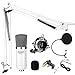 Neewer NW-700 Microphone Kit,includes:(1) Condenser Microphone + (1) Microphone Suspension Scissor Arm Stand with Mounting Clamp+(1) Pop Filter+(1) Shock Mount(White)