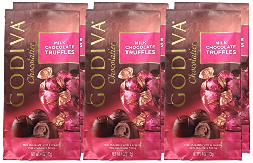 Godiva Milk Chocolate Truffle Candy, 4 Ounce -- 2 per case